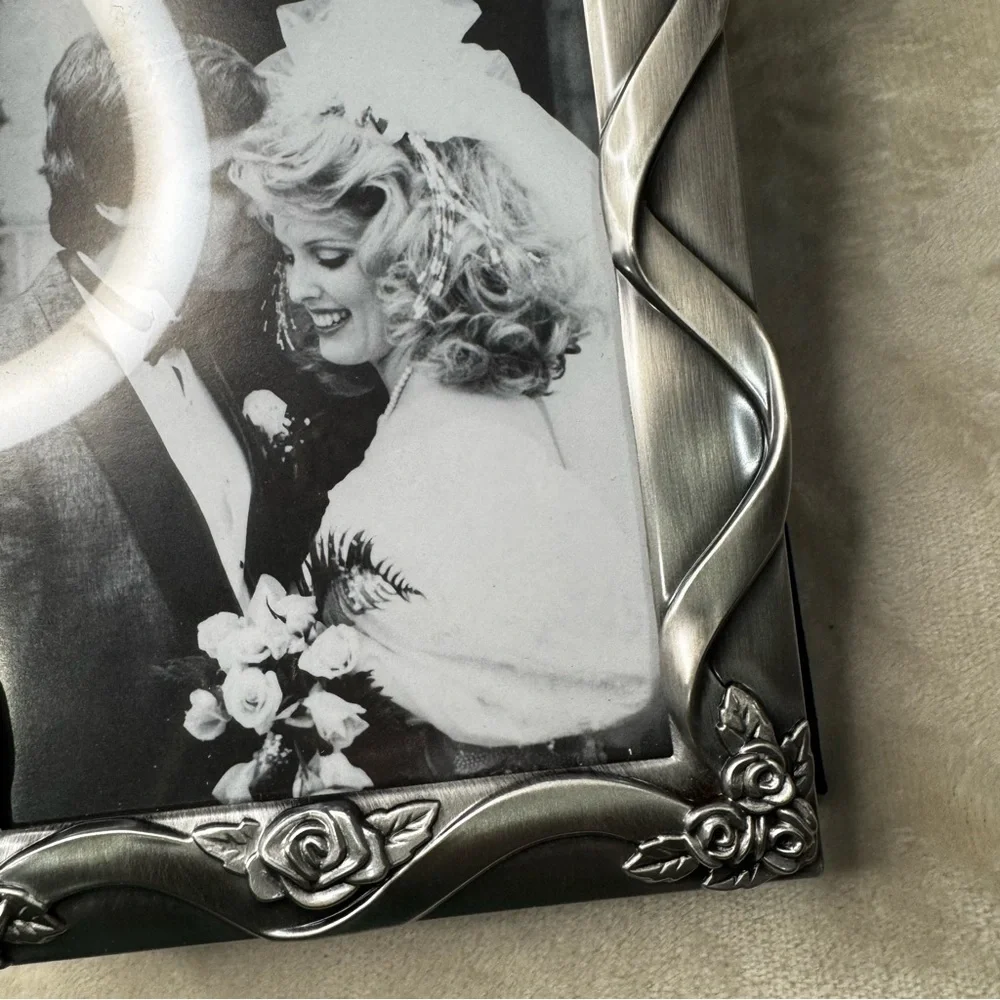 NEW Vintage Silver Wedding Picture Frame and Photo Album